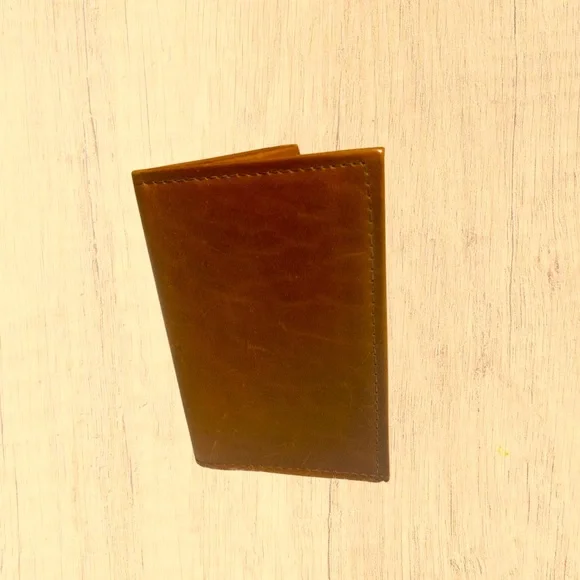 Men’s Heritage Brown Leather Trifold Wallet with Eagle Design